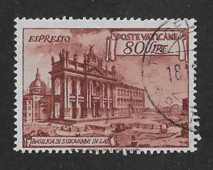 Vatican Sc #E12 80Lire  used VF