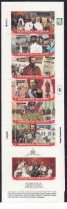 Marshall Is.-Sc#664a-unused NH pane-Czar Nicholas II-1998-