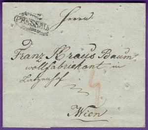 1831 Austria FLS, Sanitized at BRUCK AN DER LEITHE, To Vienna, Intact Wax Seal!