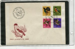 SWITZERLAND; 1968 early Birds Pro Juventute FDC Cover fine used item