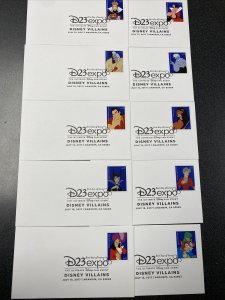 FDC #5213-22 Disney Villains 10 Covers Unaddressed 2017