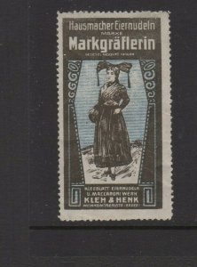 Germany - Clover Brand Egg Noodles & Macaroni Advertising Stamp - MH OG