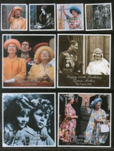 Gibraltar 2000 Queen Mother 100th B'day King George Sc 846-49 Label+4v MNH # ...