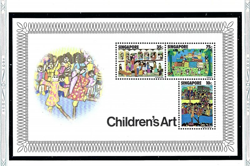 Singapore 287a MNH 1977 Childrens Art S/S