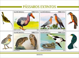 GUINEA BISSAU - 2023 - Extinct Birds - Perf 4v Sheet - Mint Never Hinged