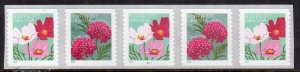 US 2022 5665a (5664-5665) Butterfly Garden Flowers Non-Profit (5c) PNC 5 MNH