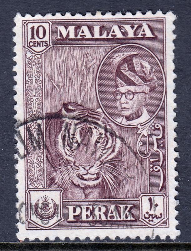 Malaya (Perak) - Scott #132 - Used - Purple - SCV $0.25