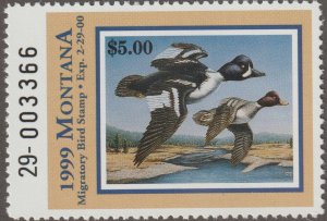 Scott# 47 1999 Montana Waterfowl Stamp VF/XF MNH