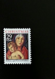 1992 29c Madonna & Child, Bellini, National Gallery Scott 2710 Mint F/VF NH