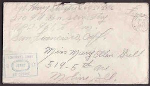 USA #9202 - no postage on military cover from APO 961 -