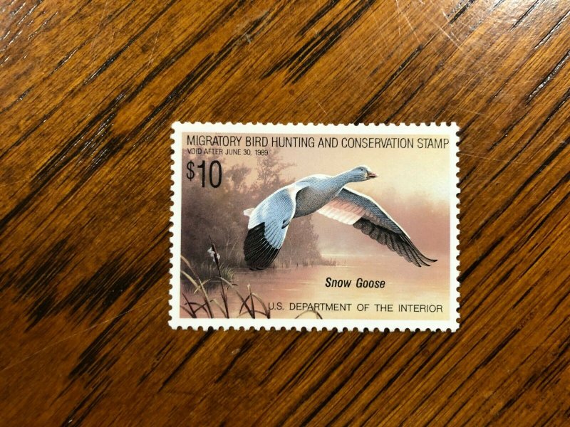 RW 55 1988 $10 Snow Goose Duck Stamp, Mint Never Hinged