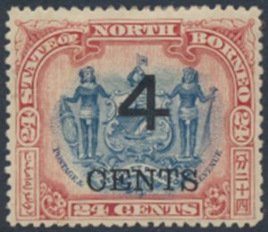 North Borneo   SG 117b  SC# 96 *   MH  perf  13½ x 14  see details & scans