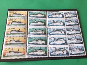 Poland Ferry Ships Passenger Boats mint never hinged stamps Ref 54544