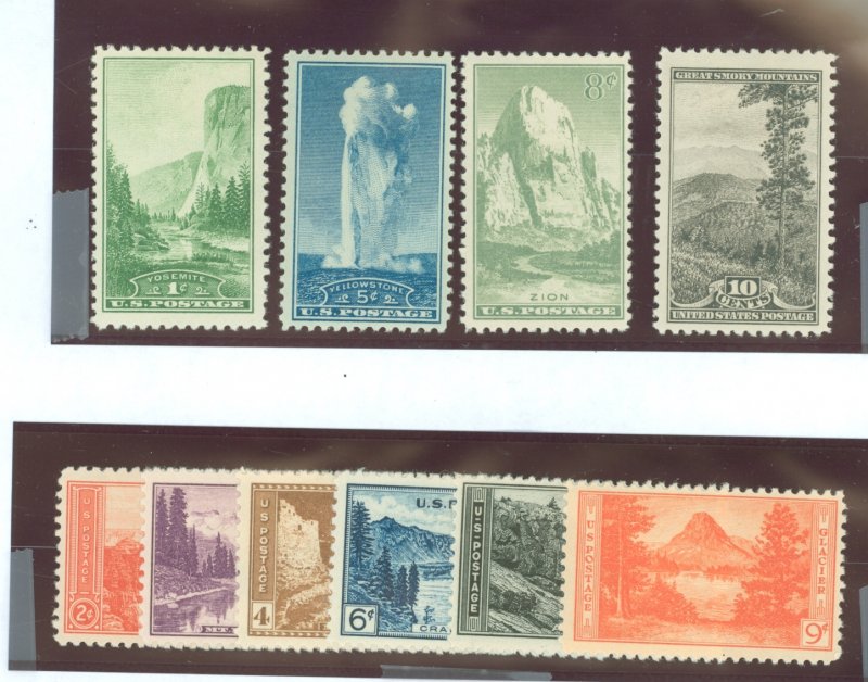 United States #740-49  Single (Complete Set) (Parks)