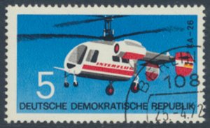 German Democratic Republic  SC# 1366  Aircraft Helicopter  CTO    see details...