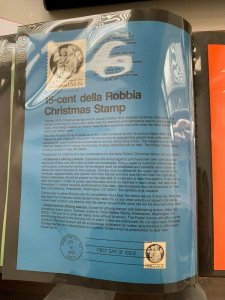 USPS Souvenir Page Scott 1768, 1978 Della Robbie Christmas stamps