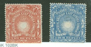 British East Africa #27/29 Unused