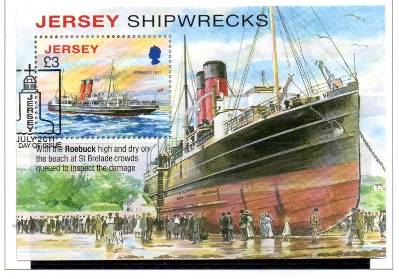 Jersey Sc 1527 2011 Shipwreck stamp sheet used