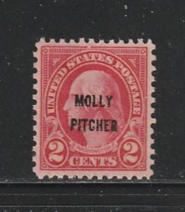 United States 646 Set MNH Molly Pitcher Overprint (D)