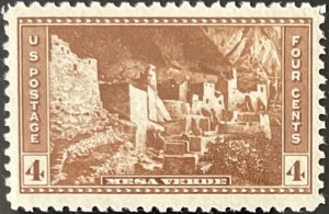 Scott #743 1934 4¢ National Parks Mesa Verde MNH OG