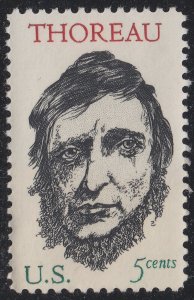 US 1327 Henry David Thoreau 5c single MNH 1967