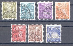 SWITZERLAND, DEFINITIVES 1934 COMPLETE SET VFU!