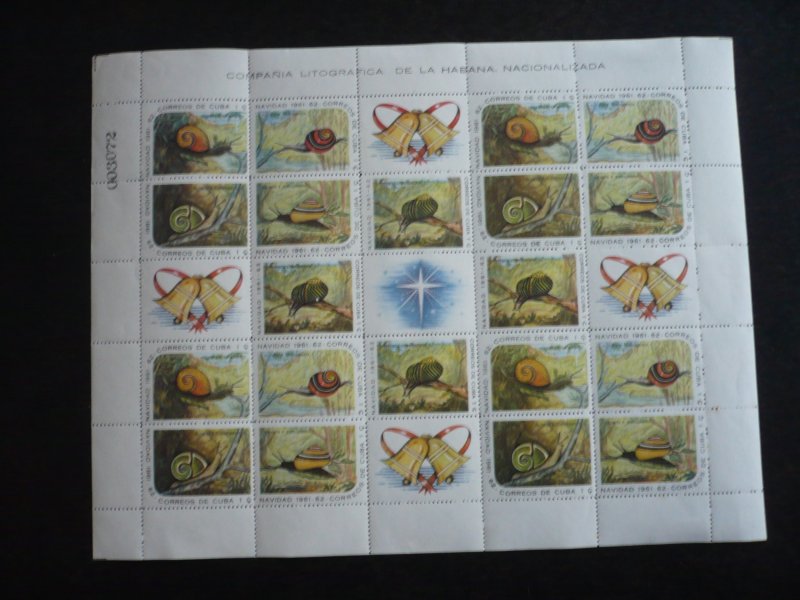 Stamps - Cuba - Scott# 686-690 Mint Hinged Sheet of 20 Stamps plus 5 Labels