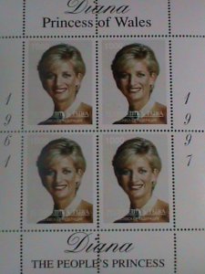 TUVA-STAMP: 1997- LADY DIANA- WITH THE NECKLACE -MINT NOT HING MINI SHEET