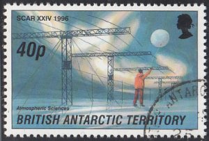 British Antarctic Territory 1996 used Sc #237 40p Atmospheric Sciences SCAR