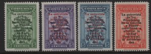 COSTA RICA,  238-241 MNH SET