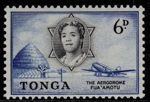 TONGA QEII SG108, 6d black & deep blue, M MINT.