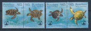 [116799] Penrhyn 1995 Marine life Year of the Sea Turtle  MNH