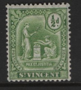 ST. VINCENT, 98, HINGED, 1909-11, PEACE AND JUSTICE