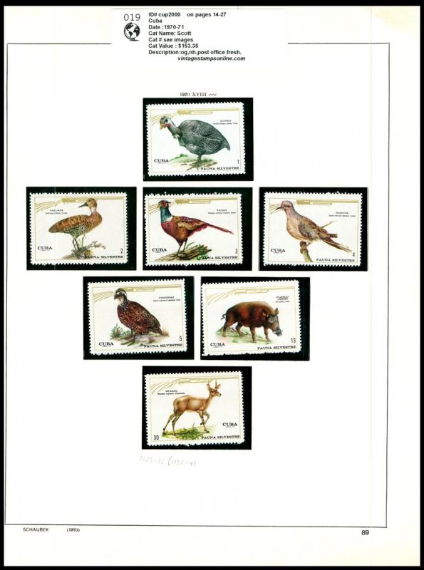 VINTAGE:CUBA MODERN  ASST OGNH 1970-71 PO F LOT CU1970B