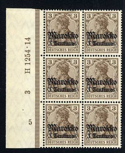 German Colonies, German Offices in Morocco #45 (Mi.46HANU) Cat€65, 1911 3c ...