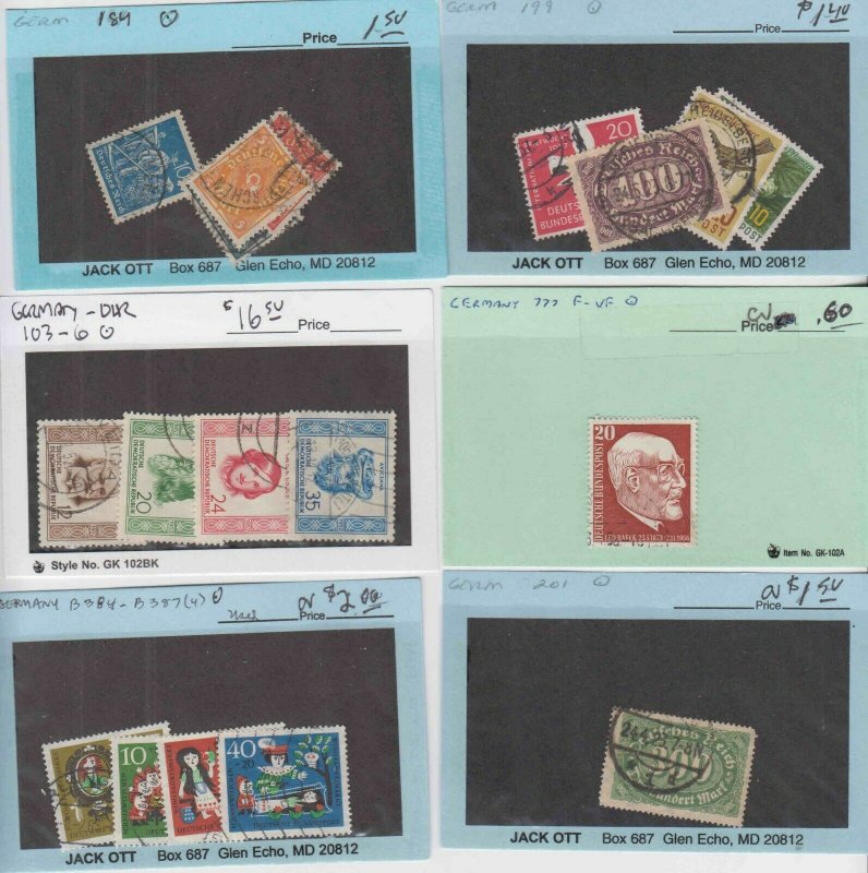 GERMANY 25 SALES CARDS-GLASSINES COLLECTION LOT