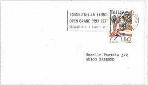 TENNIS -  SPECIAL POSTMARK on CARD   - ITALY 1971