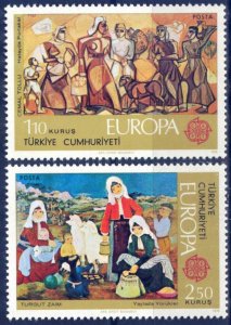 Turkey 1975 Europa CEPT Art Paintings Mi. 2355/6 MNH