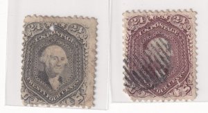 USA stamps - 1861- George Washington - 24 Cents _Great Shades_ Damaged!!
