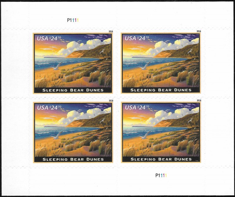 WCstamps: U.S. Scott #5258 / $200 - $24.70 Sleeping Bear Dunes Pane Of 4