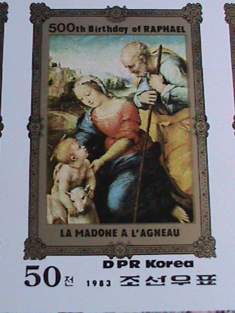 ​KOREA STAMP:1983- SC#2285 500TH ANNIV:BIRTH OF RAPHAEL-PAINTER IMPERF-MNH S/S