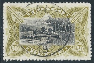 Belgian Congo, Sc #44, 50c Used