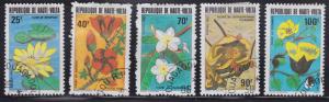 Burkina Faso 601-605 Flowers 1982