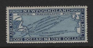 Newfoundland Scott # C8 VF-OG lightly hinged scv $ 70 ! see pic !