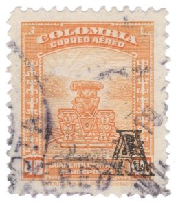 AIRMAIL STAMP FROM COLOMBIA 1951. SCOTT # C208. USED. # 3