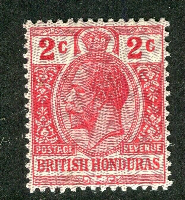 BRITISH HONDURAS; 1915-16 early GV issue fine Mint hinged 2c. value