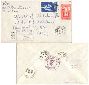 Canada 15c Canadian Geese in Flight and 20c Chemical Industry 1966 Little Gra...