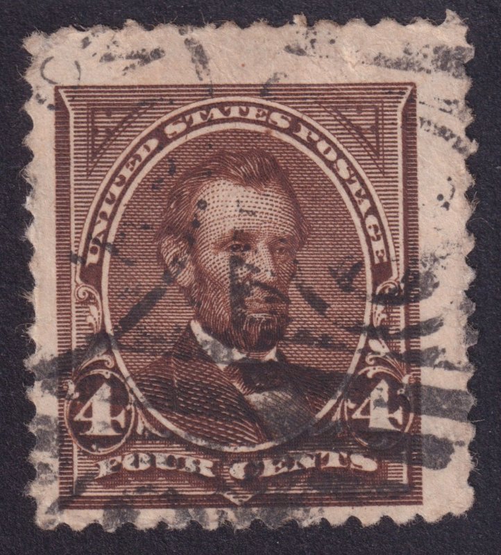 US 254 dark brown LINCOLN USED VERY FINE UW PF12 1ST BUREAU ISSUE OF 1895
