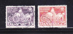 Denmark 330-331 Set U Post Chaise