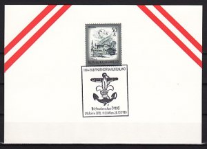 Austria, 1989 issue. 28/OCT/89. SEA Scouts cancel on a Card. ^